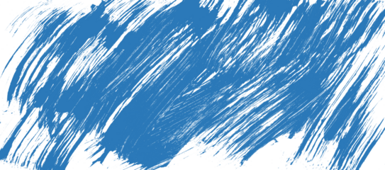 Dynamic diagonal blue brush stroke banner background. Hand drawn vector grainy brush stroke texture. Distress damaged edge vintage template with squiggle or expressive abstract bold smears.