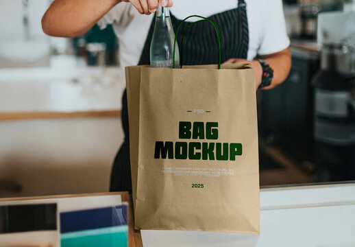 Craft Shopping Bag PSD Mockup