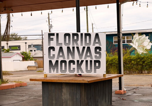 Mockup Display in St. Petersburg, Pinellas County, Florida, United States.
