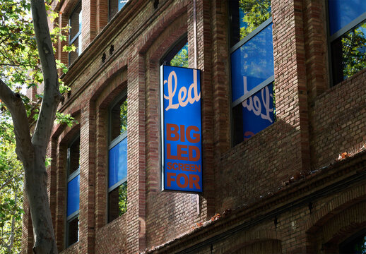 Mockup of Blade sign in Barcelona