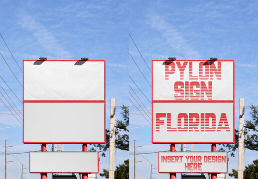 Pylon sign in St. Petersburg, Pinellas County, Florida, United States.