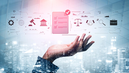 The process of ensuring regulatory compliance and finalizing business legal agreements. A concept...