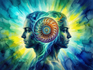 Sogno e Realt&agrave;: Spirale di Vita Acquerello