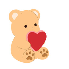 Fototapeta premium bear with heart