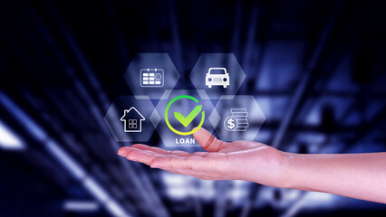 Loan, Financial loan agreement concept, investment and finance concept, fundraising, Personal Loan Assessment and Loans concept. Financial loan agreement