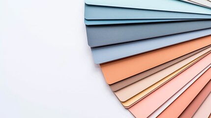 Vibrant color palette displays a variety of Pantone colors laid out flat on a light background for an artistic still-life view