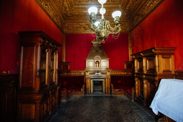 Naklejka premium Old Brusnitsyns' mansion in St. Petersburg, Russia, May 12, 2024