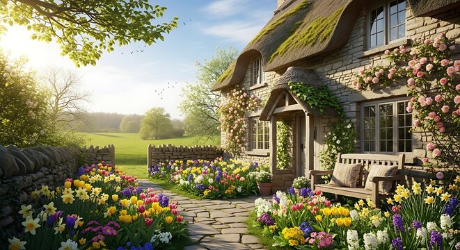 Maison moderne avec jardin