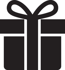 gift box icon silhouette