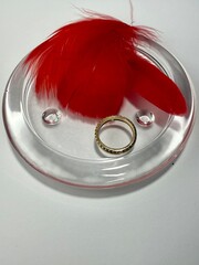 Red hearts Valentine&rsquo;s Day decoration on a light background. Romantic holiday concept symbolizing love, romance, and affection. Ideal for greeting cards, invitations, social media, advertising, brandi