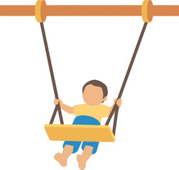 Kid swing vector icon