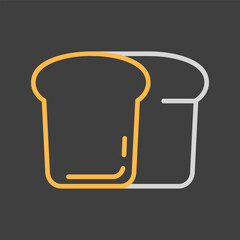 Classic Loaf of Toast Bread Vector Icon