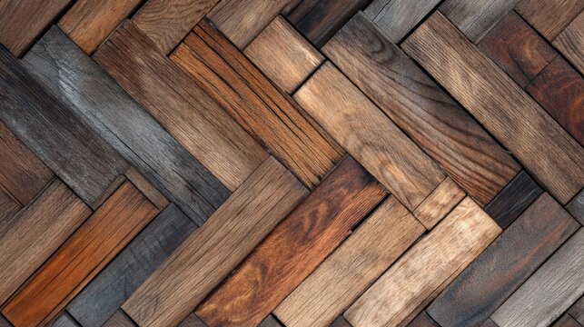 Rustic wooden herringbone pattern with natural texture.