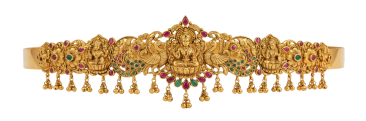 Traditional Indian gold waist belt