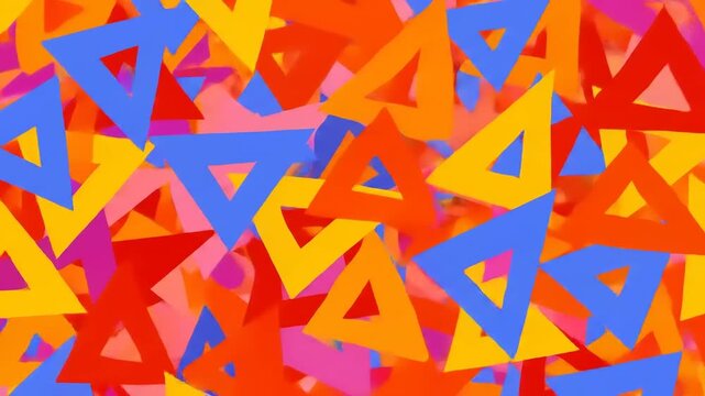 Abstract geometric pattern of colorful triangles for backgrounds