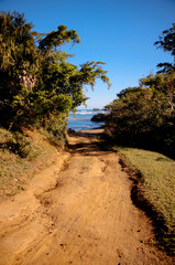 Rustic shacks and buildings along the shores outside of Puerto Plata in the Dominican Republic

