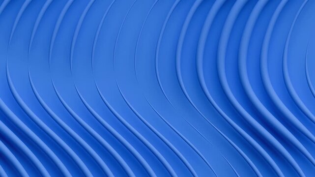 3D rendering showcasing intricate blue wave patterns set against a blue background