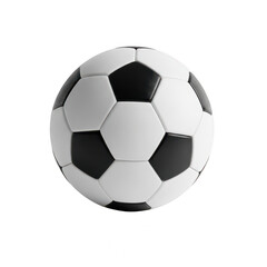 Naklejka premium Classic black and white soccer ball isolated on transparent background