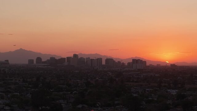 Downtown Phoenix Landscape at Sunset