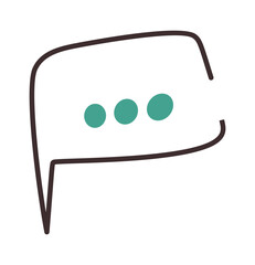 Texting message speech bubble symbol