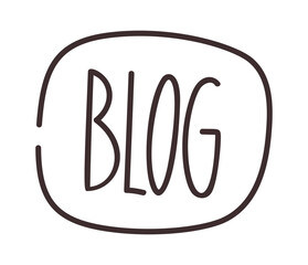 Blog hand drawn minimalist symbol