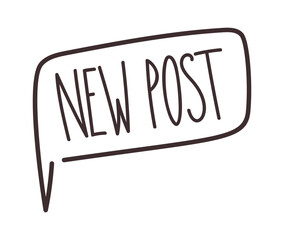 New post speech bubble symbol