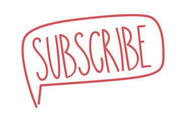 Subscribe speech bubble blogging element