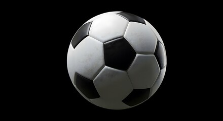 Naklejka premium Soccer Ball on Transparent Background