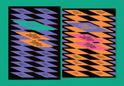 Kinetic Pattern Exhibition Swiss Style Poster Layout