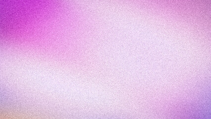 Fototapeta premium Soft 4K grainy background with a blurred gradient of purple, violet, white, and light orange hues. A dreamy, textured backdrop for artistic digital projects