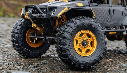 Offroad tires and wheels of rc model suv car