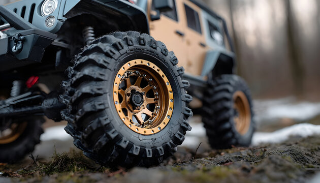 Offroad tires and wheels of rc model suv car