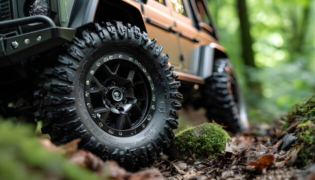Offroad tires and wheels of rc model suv car
