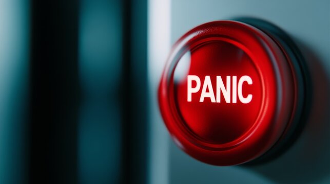 The Emergency Panic Button is Illuminated in Bright Red for Use During Urgent and Critical Situations Only