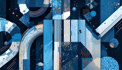 abstract background with blue and white stripes,monochromatic blue ,