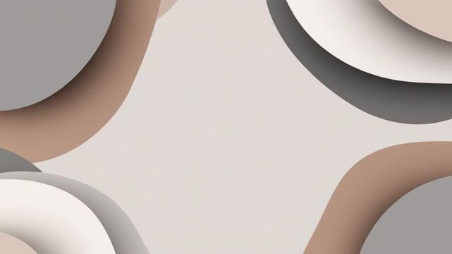 Beige and white smooth layered waves create an abstract undulating pat