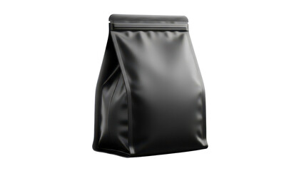 Obraz premium Black stand up pouch bag packaging isolated on transparent or white background, png