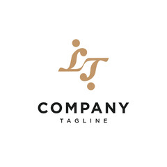 Letter L People Monogram Logo Icon Vector