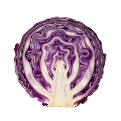 Obraz premium Intricate Patterns of a Halved Purple Cabbage