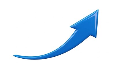 Blue curved arrow pointing up