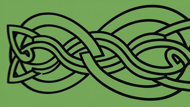 Green Motion Graphic Celtic Knot Infinity Loop Abstract Loop