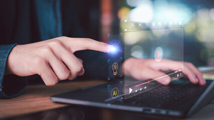 Technology-enhanced education is evolving through AI and video-based learning, creating smart, engaging environments. This concept highlights interactive tools for future-ready digital classrooms.