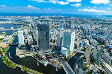 ランドマークタワーから見下ろした横浜街