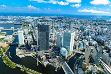 ランドマークタワーから見下ろした横浜街