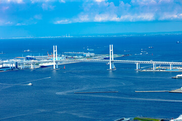ランドマークタワーから見下ろした横浜街
