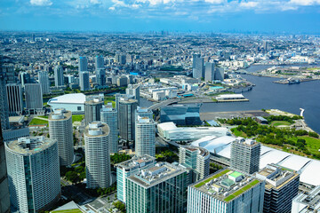 ランドマークタワーから見下ろした横浜街