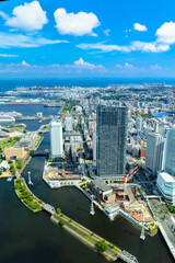 ランドマークタワーから見下ろした横浜街