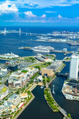 ランドマークタワーから見下ろした横浜街