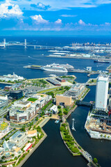 ランドマークタワーから見下ろした横浜街