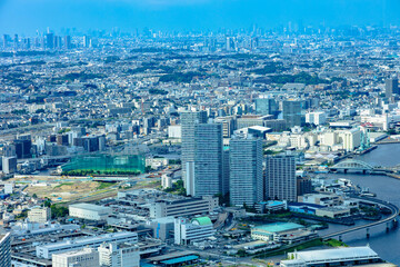 ランドマークタワーから見下ろした横浜街